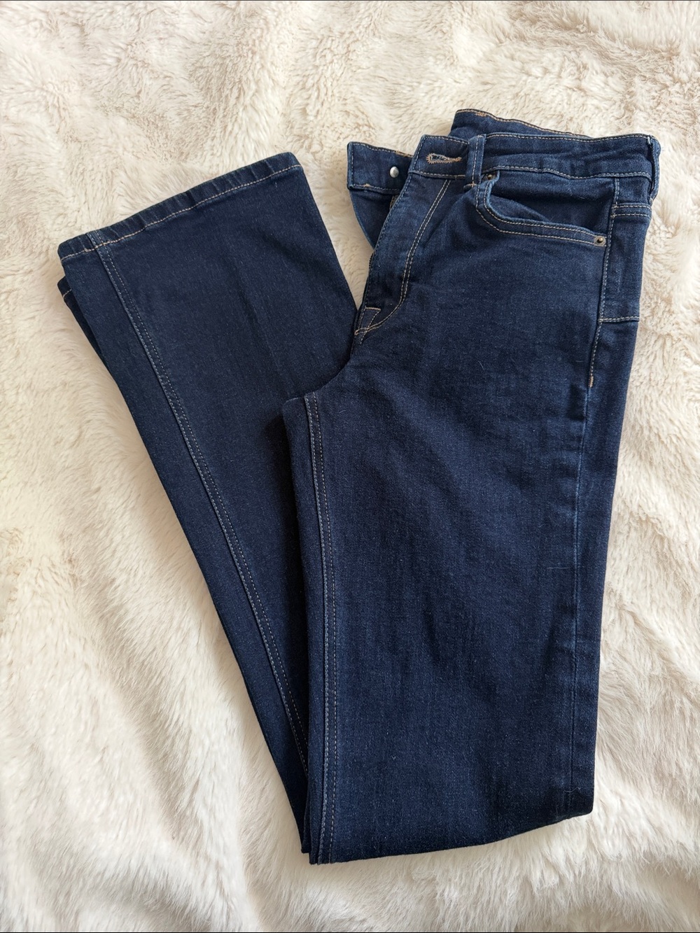 Zara Dark Indigo Boot-Cut Jeans